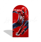Spiderman Super Hero Theme Birthday Party Arch Backdrop Wall Cloth Cover